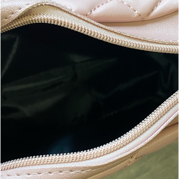 Quilted Crossbody Bag In Pink with Gold Plated Accessories - Picture 6 of 6